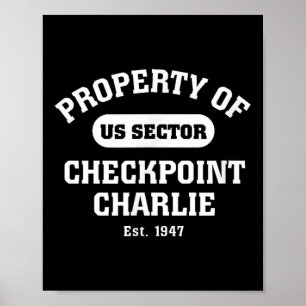 Poster Checkpoint Charlie Guerre froide Berlin Mur Est Al