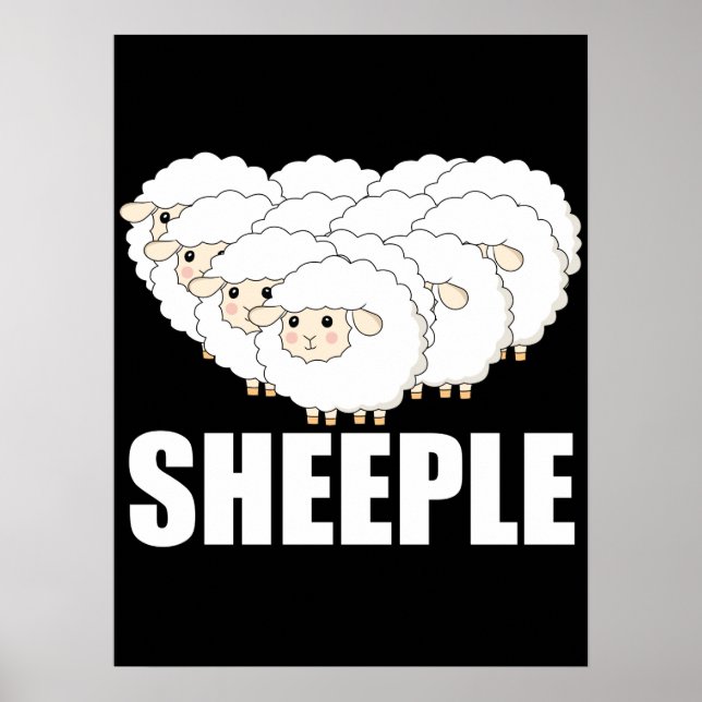 Poster Cheeple Question Rien Ne Reste Terrifié - Sheep (Devant)