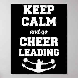 Poster Cheer Cheerleading Gardez Votre Calme Et Allez Che