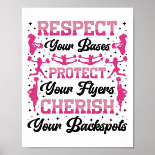 Poster Cheer Cheerleading Respectez Votre Ses Protégez Vo