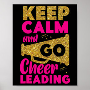 Poster Cheer Menant Keep Calm And Go Cheerleading _