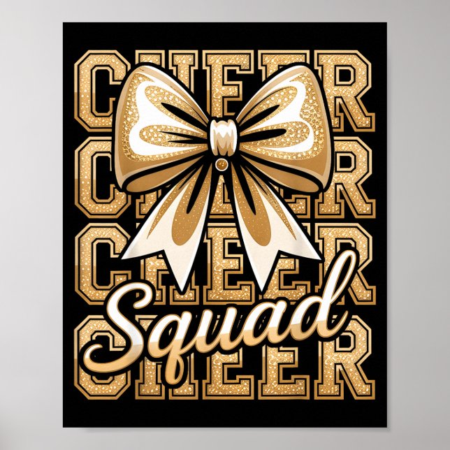 Poster Cheer Squad Gold Funny Srt Cheerleader Cheerleadin (Devant)