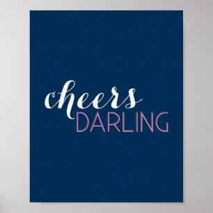 Poster Cheers Darling Bar Panier Art
