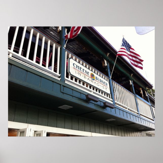 Poster Cheeseburger en Paradise, Lahaina, Maui, Hawaii (Devant)