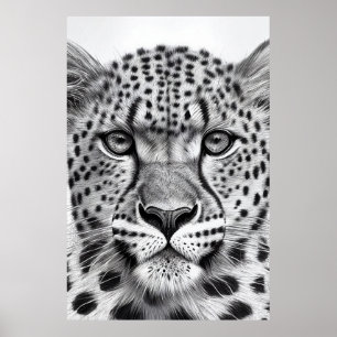 Poster Cheetah Animal Wild Nature Illustration Line Epic