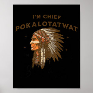 Poster Chef autochtone Pokalotatwat de la tribu ON