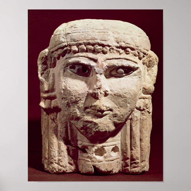 Poster Chef de la déesse Ishtar, d'Amman, Jordanie (Devant)