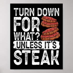Poster Chef-D'Oeuvre Grill Sizzling Pour Carnivores Rare