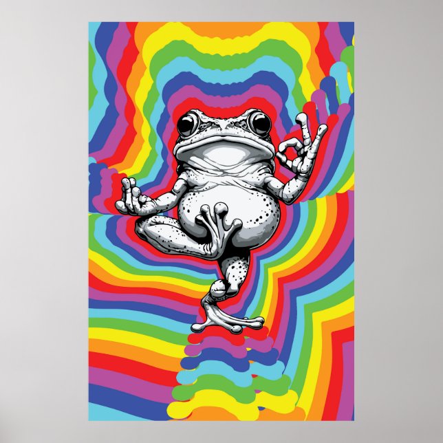Poster Chef-d'oeuvre Zen Frog (Devant)