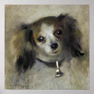 Poster Chef d'une peinture de chien par Auguste Renoir