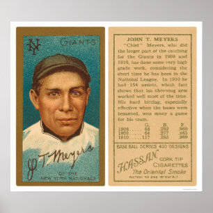 Poster Chef Meyers Giants Baseball 1911