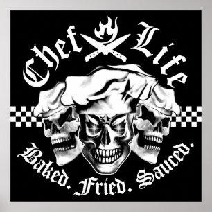 Poster Chef Skull Trio : Chef Life