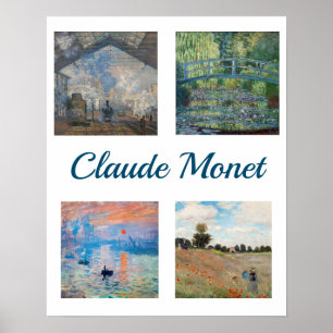 Poster Chefs-d'œuvre de Claude Monet en patchwork