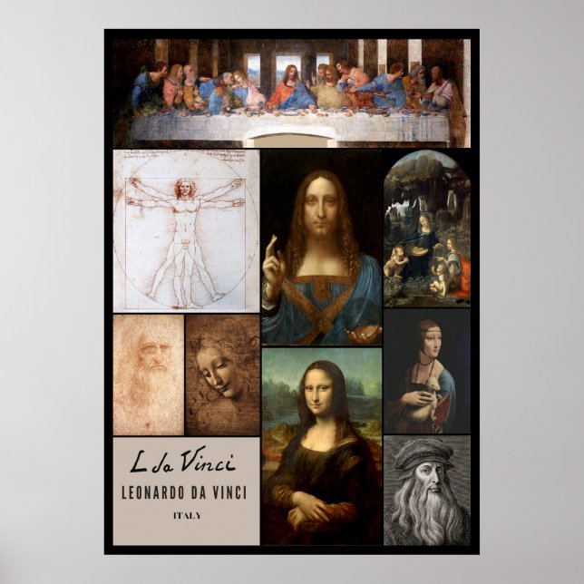 Poster Chefs-d'oeuvre de Léonard de Vinci (Devant)