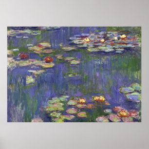 Poster Chefs-d'œuvre de peinture de Nymphéas de Monet