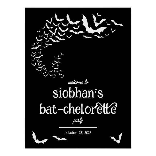 Poster Chelorette Halloween Bachelorette Thématique (Devant)