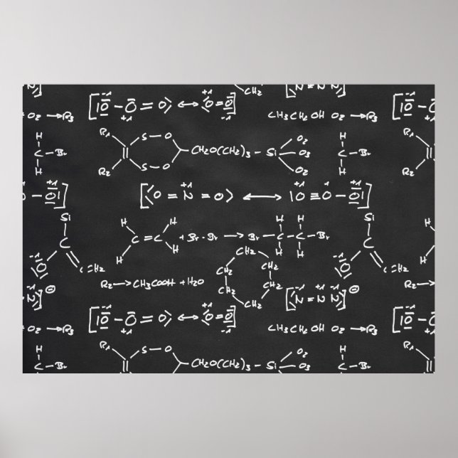 Poster Chemical formula writing (Devant)