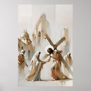 Poster Chemin de Croix Jésus rencontre sa mère