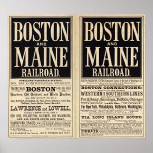Poster Chemin de fer Boston et Maine