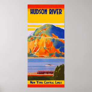 Poster Chemin de fer central de New York, le fleuve