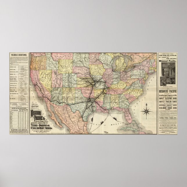 Poster Chemin de fer Pacifique du Missouri (Devant)