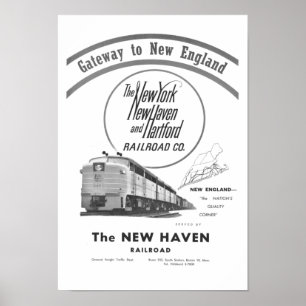 Poster Chemin de fer-Passage de New Haven vers la
