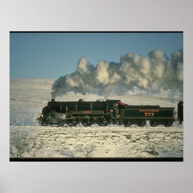 Poster Chemin de fer Sud no 777_Trains à vapeur (Devant)