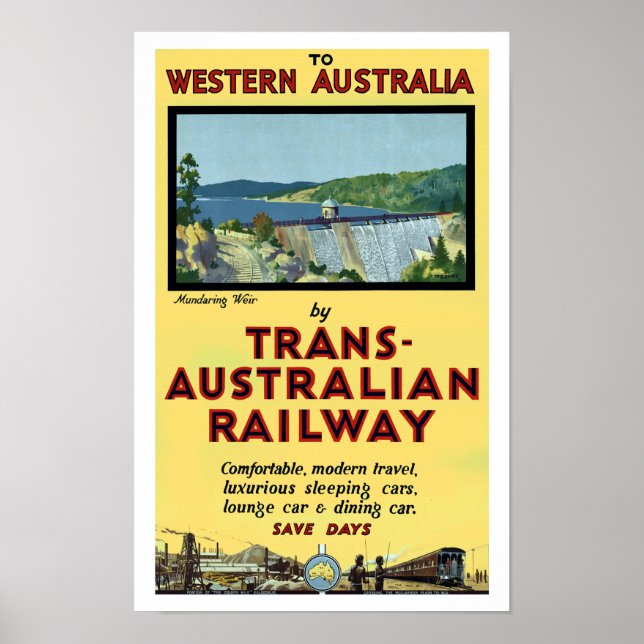 Poster Chemin de fer trans-australien (Devant)