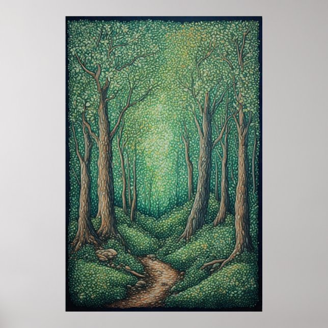 Poster Chemin de la forêt (Devant)