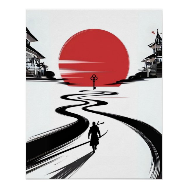 Poster Chemin de la lame silencieuse - Voyage Samurai (Devant)