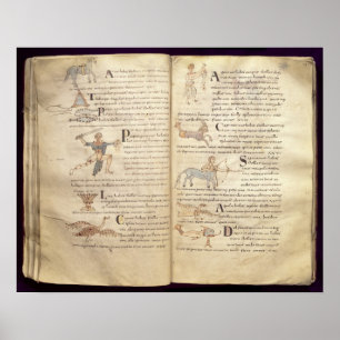 Poster Chemin de la lune à travers les constellations