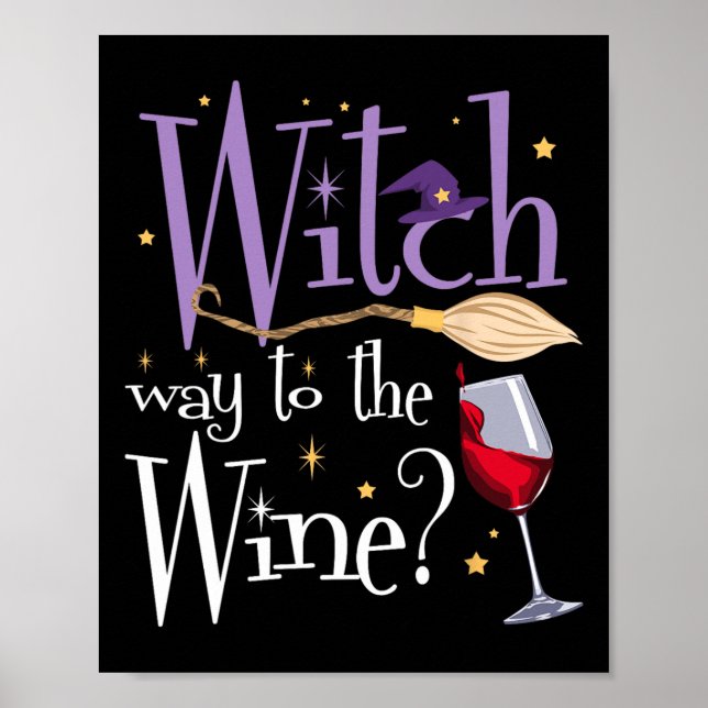 Poster Chemin De Vin Halloween Boire Pour Wicca (Devant)