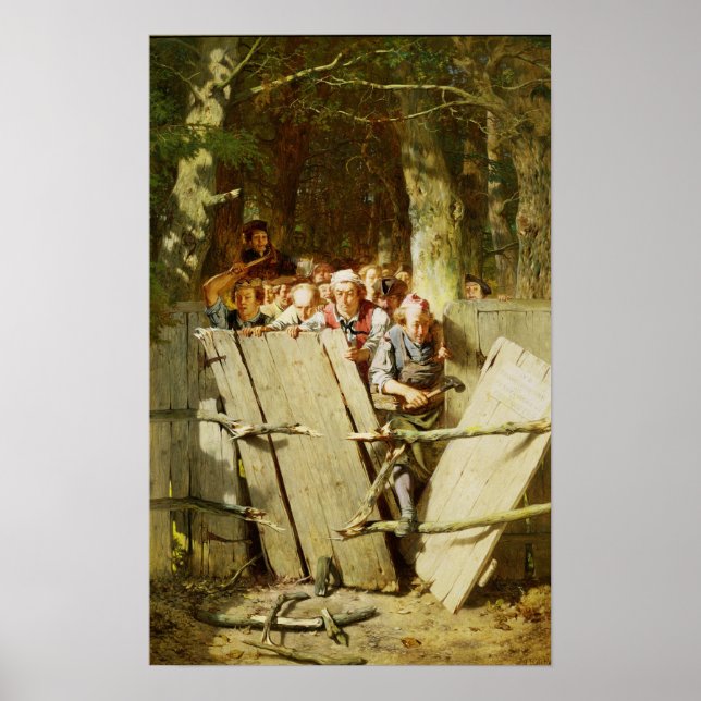 Poster Chemin droit (Devant)