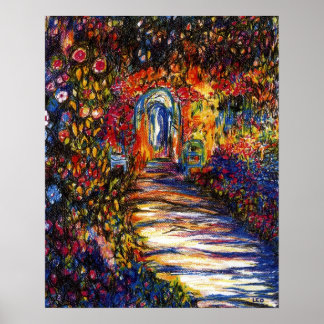 Poster Chemin du jardin
