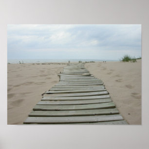 Poster Chemin en bois de planche