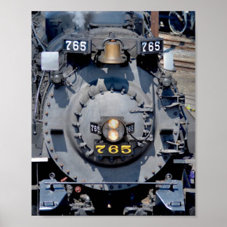 Poster Chemin Nickel Plate 765 Train de locomotive à vape