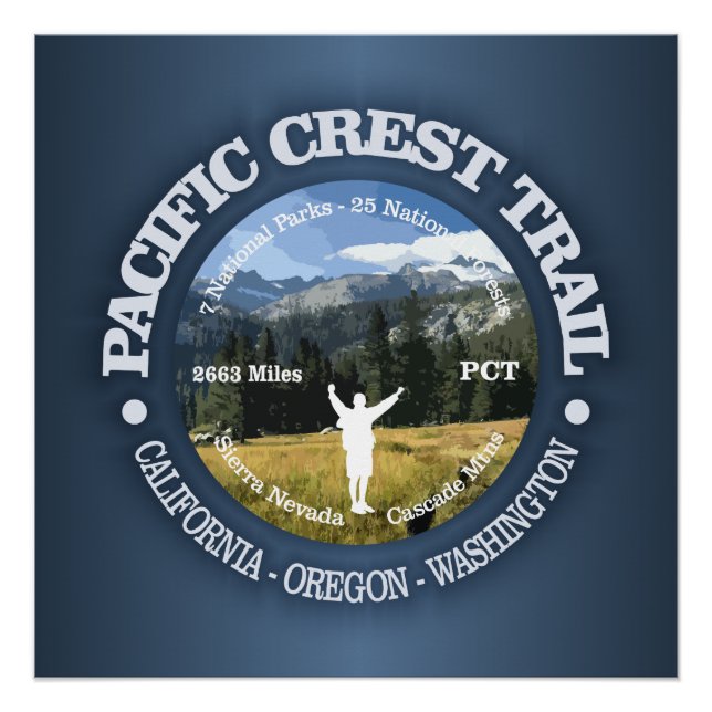 Poster Chemin Pacific Crest (Devant)