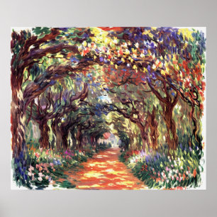 Poster Chemin sous la Rose Trellises Giverny