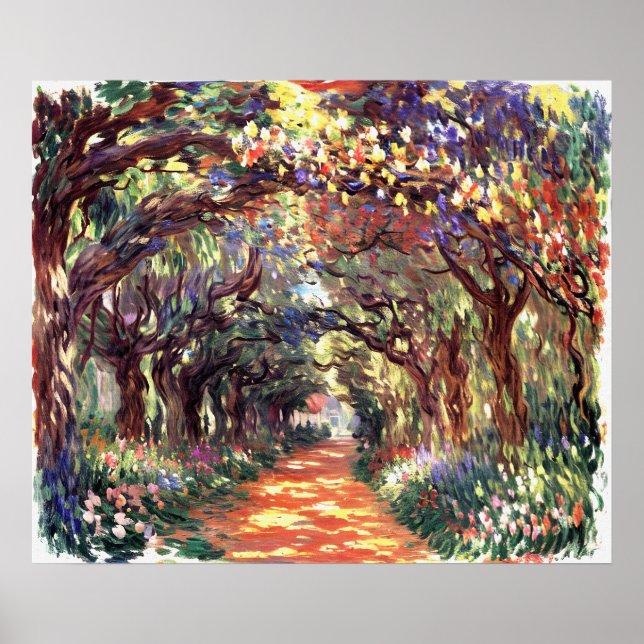 Poster Chemin sous la Rose Trellises Giverny (Devant)