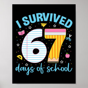 Poster Chemise 67 Enseignant Enfants 6 7 Mème J'ai Survéc