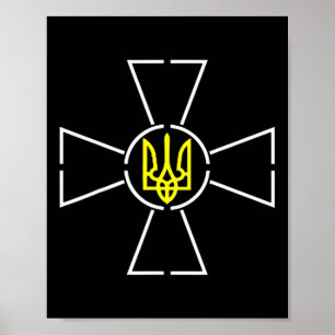 Poster Chemise Armoiries Ukrainiennes Président Zelensky 