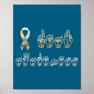 Poster Chemise Asl Langue des Signes Américaine Sourds