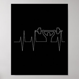 Poster Chemise Battement de coeur Haltères - Bodybuildi