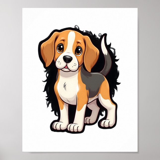Poster Chemise beagle Chien T (Devant)