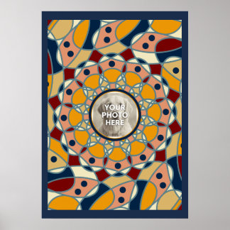 Poster Chemise bébé avec conception de mandala de photo p