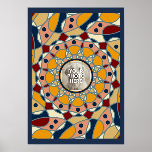 Poster Chemise bébé avec conception de mandala de photo p (Devant)