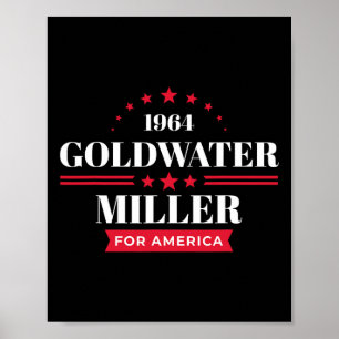Poster Chemise Byrry Goldwater Républicain Campagne 1964