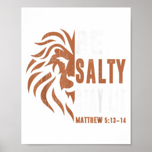 Poster Chemise chrétienne Papa Soyez salés Restez allumés