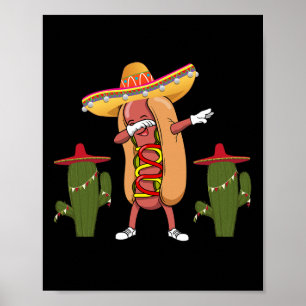 Poster Chemise Cinco De Mayo Chien Chaud Cactus Danse