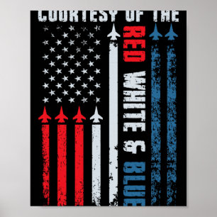 Poster Chemise Courtoisie Du Rouge Blanc Et Bleu Hommes F